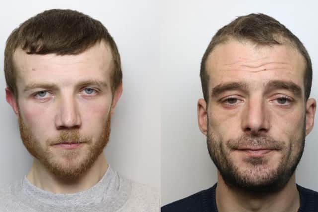 Rufus Johnson Cuthbertson (left), Darren Guthrie (right) and Adam Mark Crampton (not pictured) have been jailed.