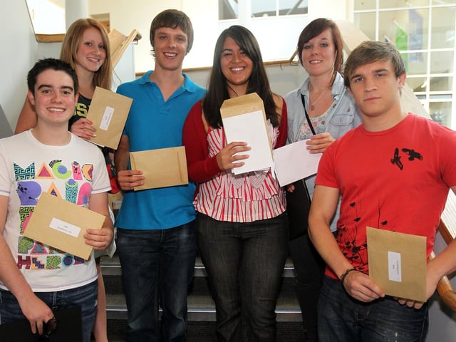 2010 - A-level results. Northampton School for Boys. Pictured: Sam Bowers, Victoria Payne, Joseph Steadman, Ella Walters, Aimee Lambert and Lewis Hook.