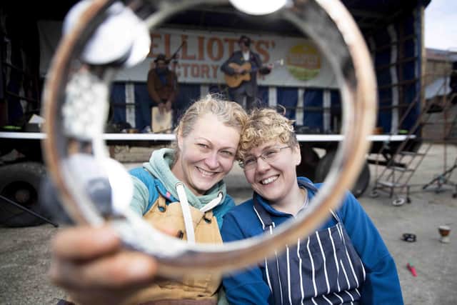Co-owners of Elliott's Rectory Farm, Sarah Elliott and Hannah Lumley. Photo: Kirsty Edmonds.