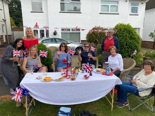 Homemade cakes, blow up crowns and ping pong kept residents in high spirits in Fir Tree Walk, Weston Favell.