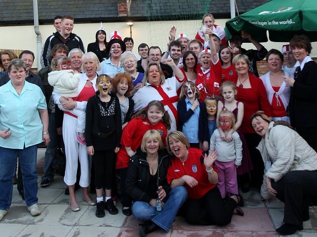 A charity balloon race / release as part of the St George's Day celebrations at Monks Park Working Men's Club on Wellingborough Road in 2008