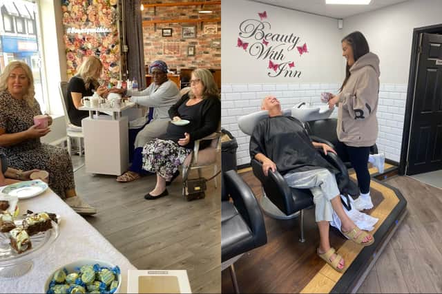 Cancer patients were treated to blow dries, nail treatments and massages free of charge at Beauty Withinn in Northampton.