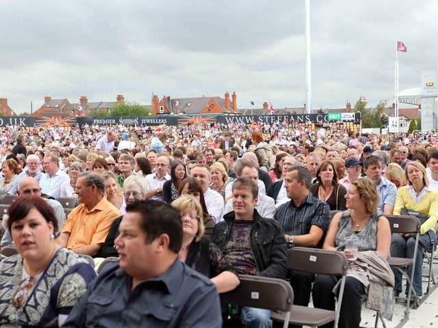 Elton John at Northamptonshire County Cricket Club.