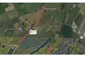The 1.1mile section is from Overstone Gate to the Sywell/Holcot roundabout on the A43