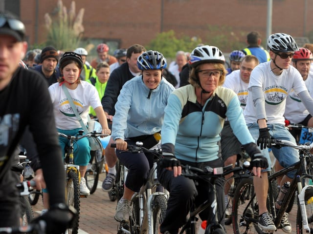 2008 - Cycle For Cynthia Charity bike ride from Franklins Gardens in Northampton.