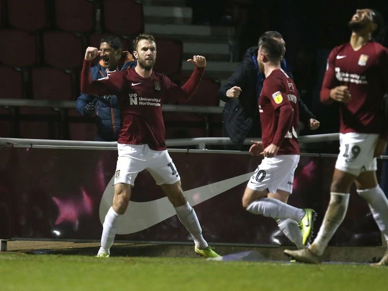 Has retied from football after leaving Hereford. He netted 20 times in 71 league appearances for Cobblers between 2018 and 2020