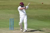 Ben Sanderson clubbed a career-best 65 from 28 balls for Northants against Lancashire