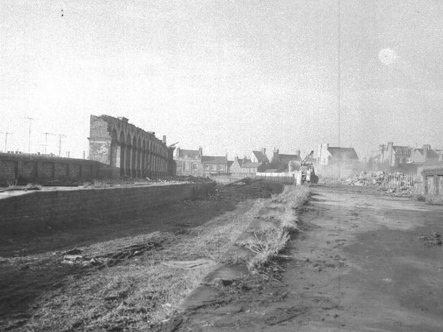 Demolition site possibly St John's Station, December 31, 1960