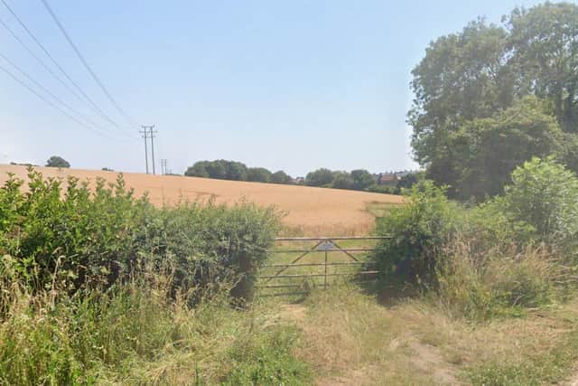 View from Radstone Road onto the new 150-homes site.