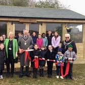 The Mayor and Mayoress opening the classroom at Simon de Senlis Primary School.