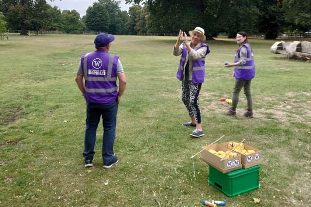 The event was well-attended and the Northants Litter Wombles enjoyed playing games at Delapre Abbey.