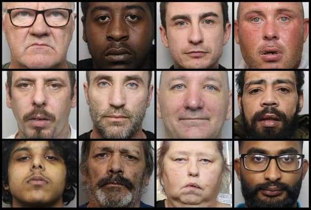 Faces of some of the criminals jailed at Northampton Crown Court.