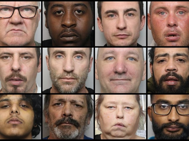 Faces of some of the criminals jailed at Northampton Crown Court.