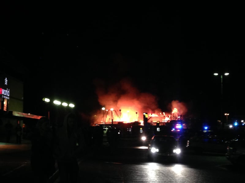 Fire at Red Hot World Buffet in Northampton. 18.12.13 Picture: Sean White