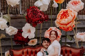 Holly Simmons is the founder of Bloom Bea, which was set up off the back of making giant flowers for her wedding. Photo: Debbie McGregor.