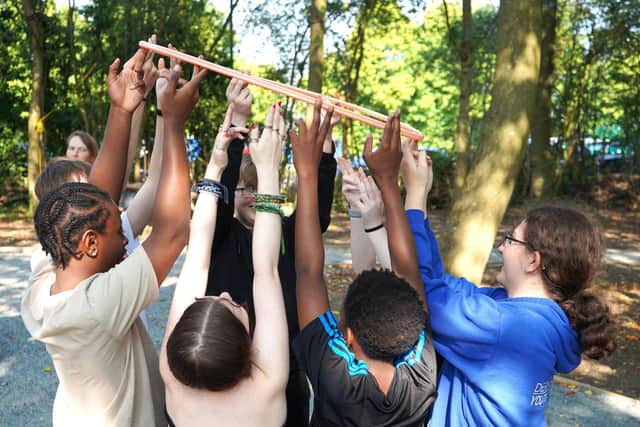 Young Leaders working together to learn team building and communication skills