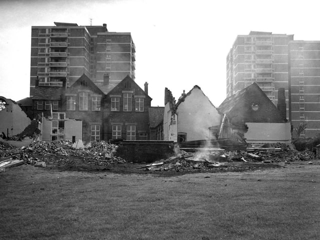Spring Lane school demolition September 7, 1967