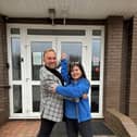 Andrzej Mialkowski and Anita Frith prepare for Strictly Northampton 2025