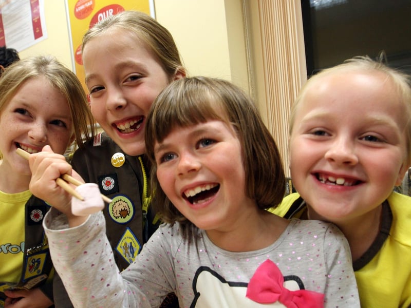 Northampton, Brownies visit Sainsbury's back in October 2013.