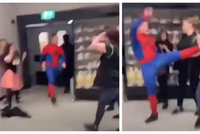 Sophie Roberts (left) and Josh McDonald (right) went viral after attacking an Asda worker in Clapham in July 2021