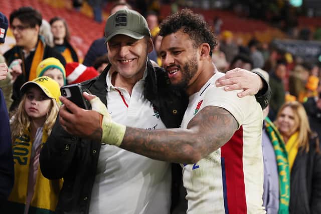 Courtney Lawes was all smiles after steering England past Australia in the second Test