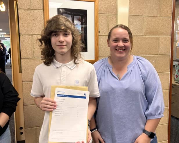 Blazej Puchala celebrates his outstanding results at Brooke Weston Academy