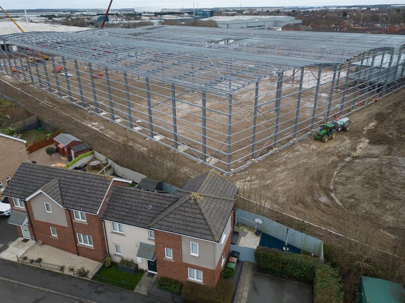 Residential properties bordering the warehouse site