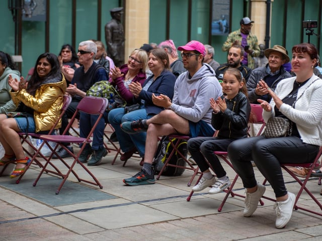 Crowds watching acts perform at Northampton Music Festival 2022. Photo by David Jackson.