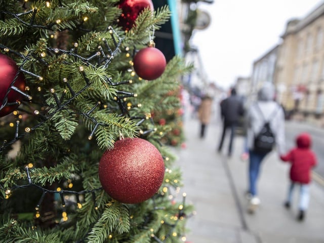 Christmas shoppers enjoyed the festive celebrations in Northampton's Cultural Quarter on Saturday