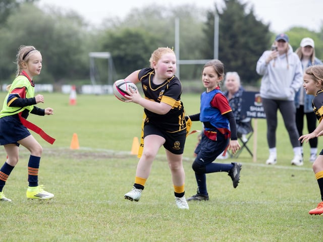 Under 7s girls rugby festival at Northampton Old Scouts on Sunday May 3