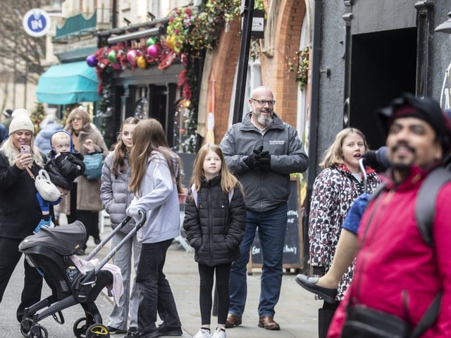 Christmas shoppers enjoyed the festive celebrations in Northampton's Cultural Quarter on Saturday