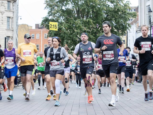 Hundreds of runners took part in the half marathon around the town on Sunday September 14.