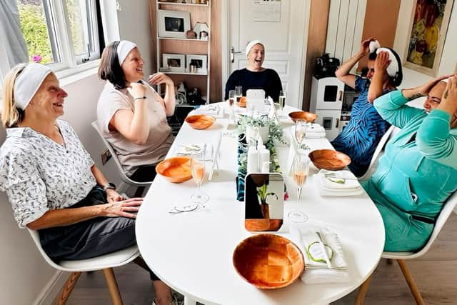 Pictured are attendees at a previous Glow & Relax event