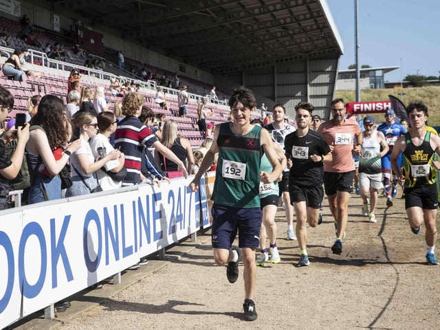 Hundreds of runners took part in the race on Sunday June 25, which started and finished at Sixfields stadium.