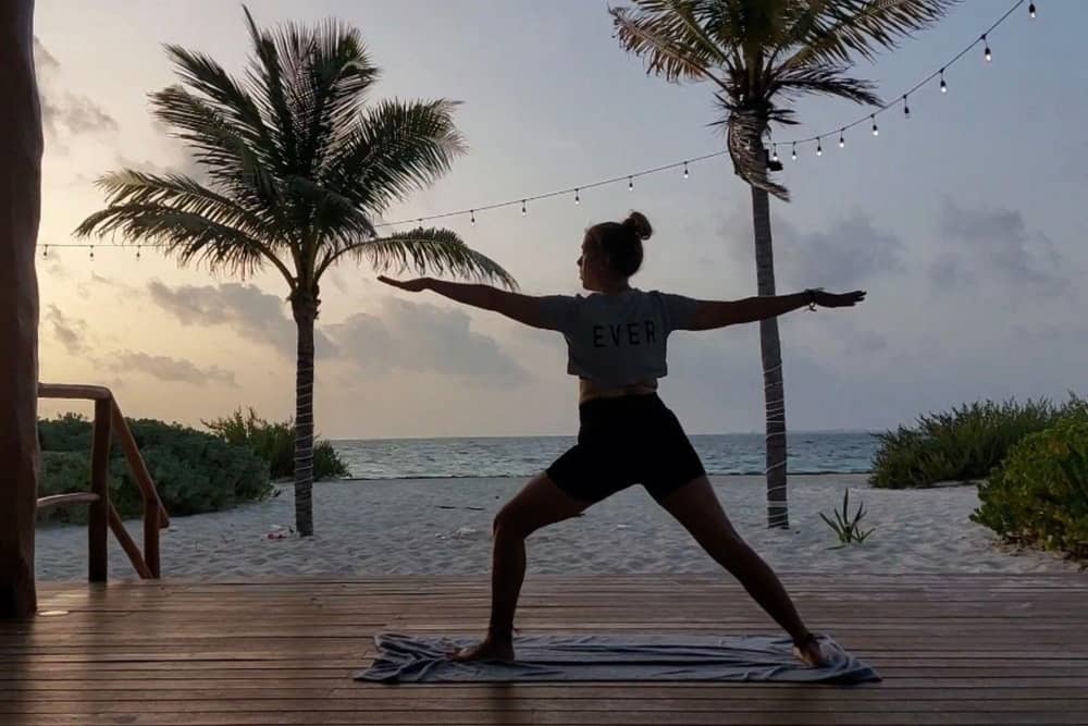 Pyjama Yoga Club, launched by Jess Claringbold in 2023, offers live online yoga classes every weekday for half an hour from 6.30am and wearing pyjamas is encouraged among this welcoming community of women.
