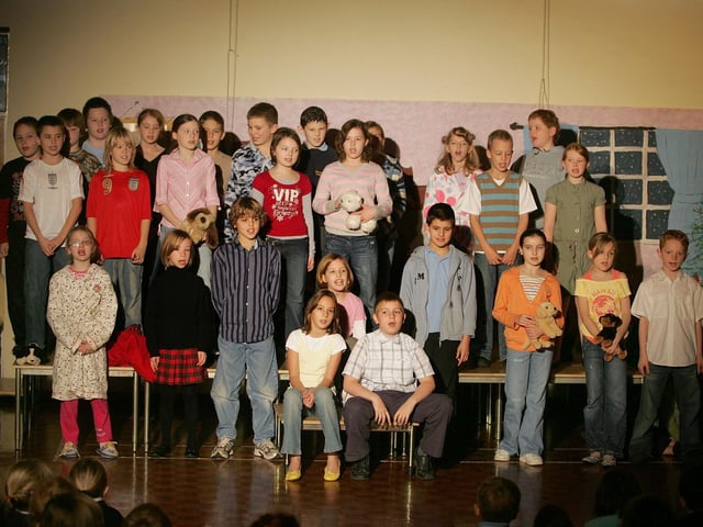 Pupils at Brixworth primary School dressed up during rehearsals of their Christmas nativity.