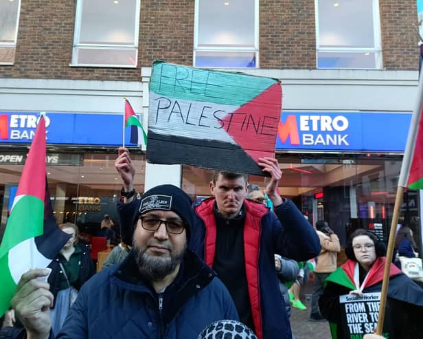 Protestors took to the streets of Northampton last Saturday. Photo: Kevin Johnstone.
