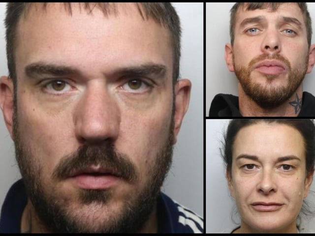 Gang members ANDREW BUCK, ADAM MERKITT and TANYA DAWKES plotted kidnap and robbery of thousands in TVs, phones and luxury goods from a Northampton hotel bolt-hole, posing as police and telling two DPD drivers they had explosives on board. Merkitt was jailed for nine years, Buck for nine years, seven months and his partner Dawkes for 30 months.