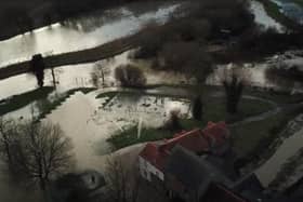 Drone footage shows the scenes in and around Billing Aquadrome this afternoon.