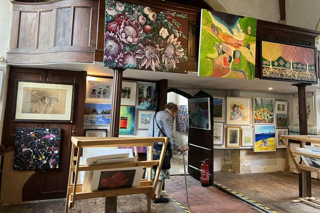 Art on display at Alderton Art Festival.