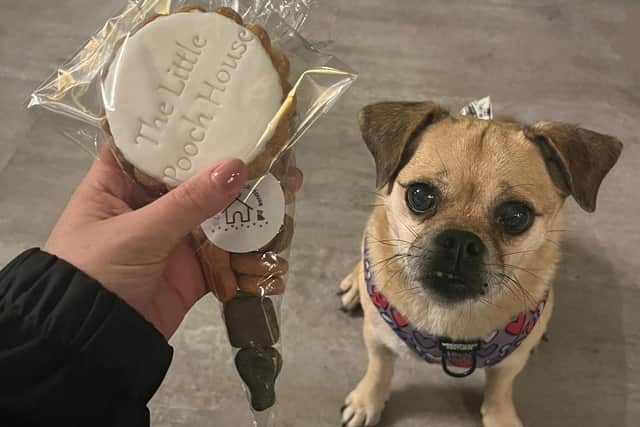 Around 25 people and 18 dogs all came together to mark the business' milestone.