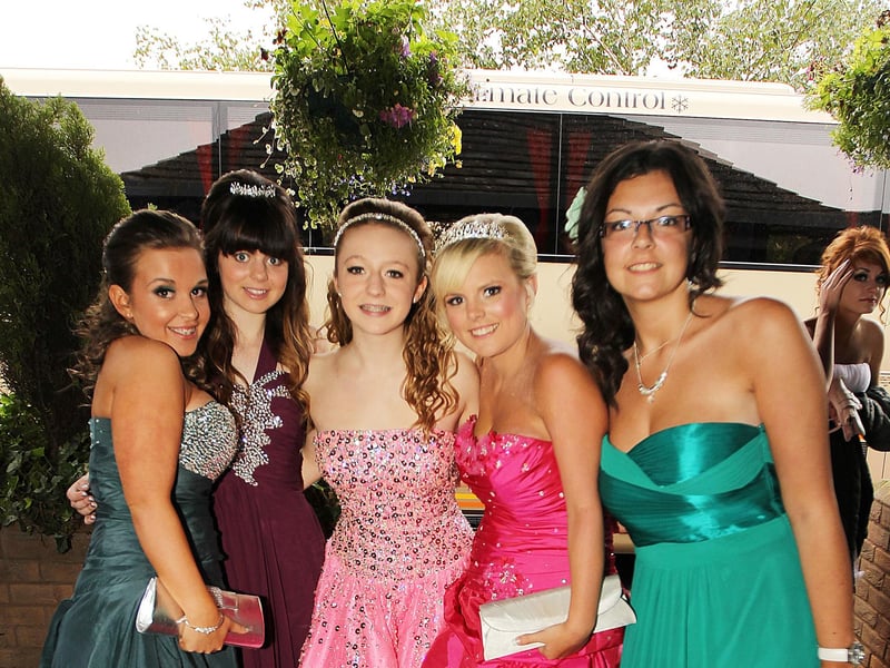 Weavers Year 11 school prom at The Hilton Hotel, Northampton, in 2012.