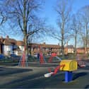 The current play area at the Far Cotton Recreation Ground, in Delapre Crescent Road.