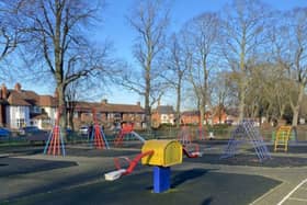 The current play area at the Far Cotton Recreation Ground, in Delapre Crescent Road.