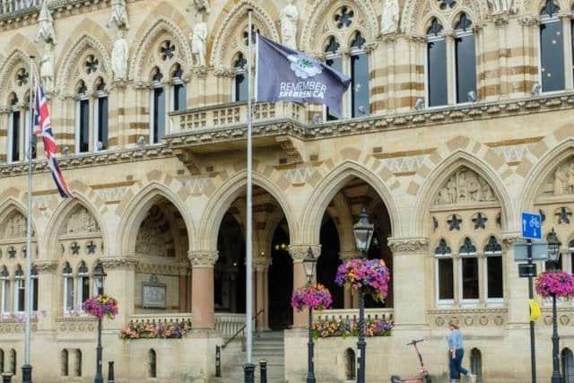 Srebrenica flag guildhall
