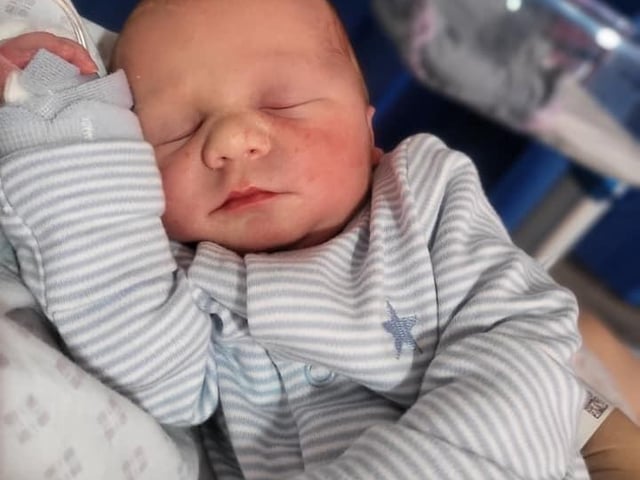 Louie Clifford Ian born at 5.53pm on September 7 at Northampton General Hospital, weighing 6lbs 5oz.