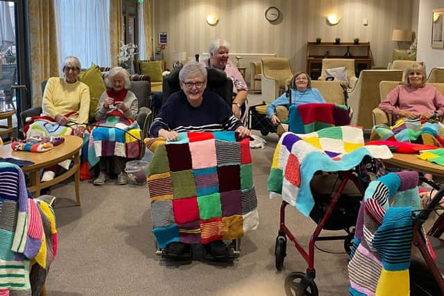 All the attendees of the knitting group are residents at Foxfields and as a loyal supporter of animal sanctuaries, Christine Pitt recommended this as their next charity venture.