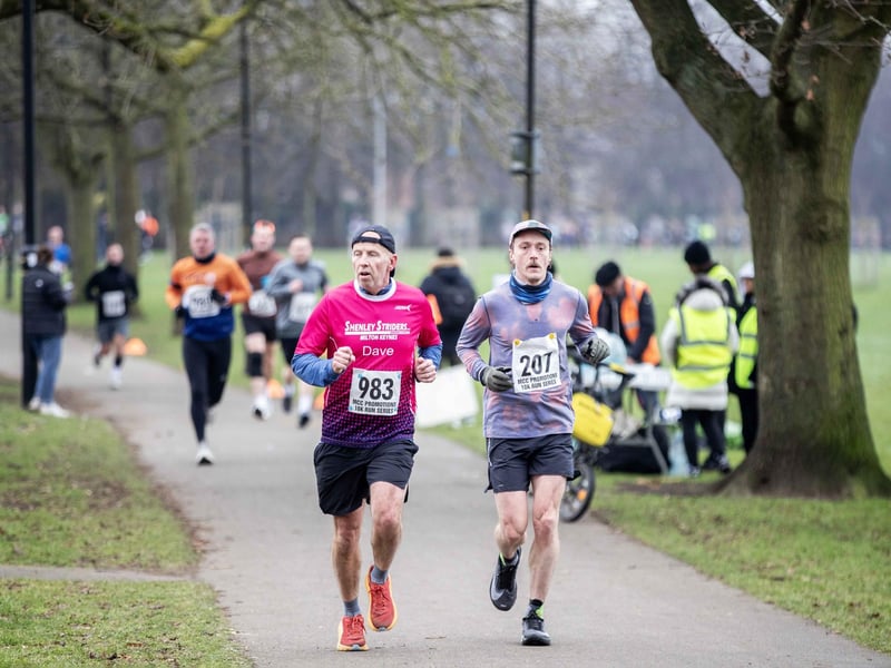 Runners braved the cold on Sunday January 12 to take on the charity race at The Racecourse.