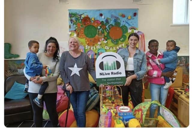 Proud families and staff from The Spring Charity after they heard the news they had been selected as NLive Radio 'Charity of the Year.'