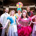 The cast for Jack and the Beanstalk at the Royal & Derngate.